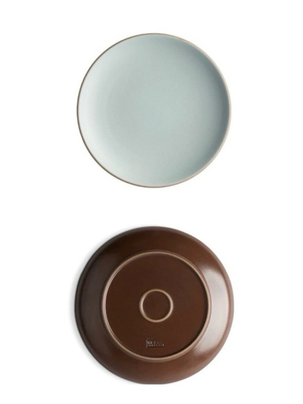 $46 Heath Ceramics Aqua Chocolate Crown Color Coupe Salad Plate 8.25'' Diameter